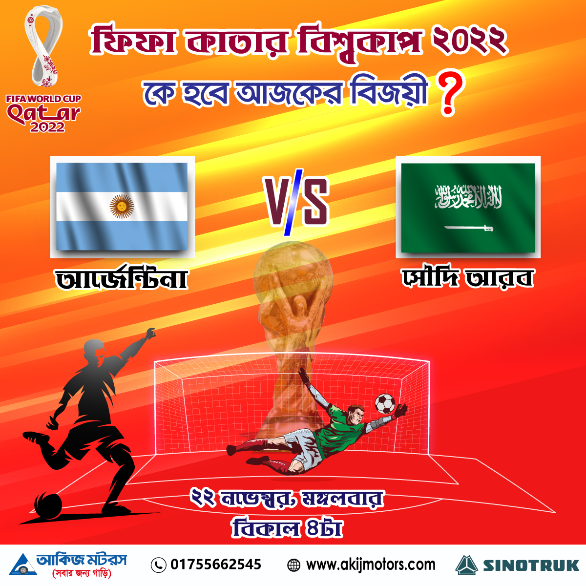 ফিফা কাতার বিশ্বকাপ ২০২২ এ আর্জেন্টিনা এবং সৌদি আরব এর খেলা