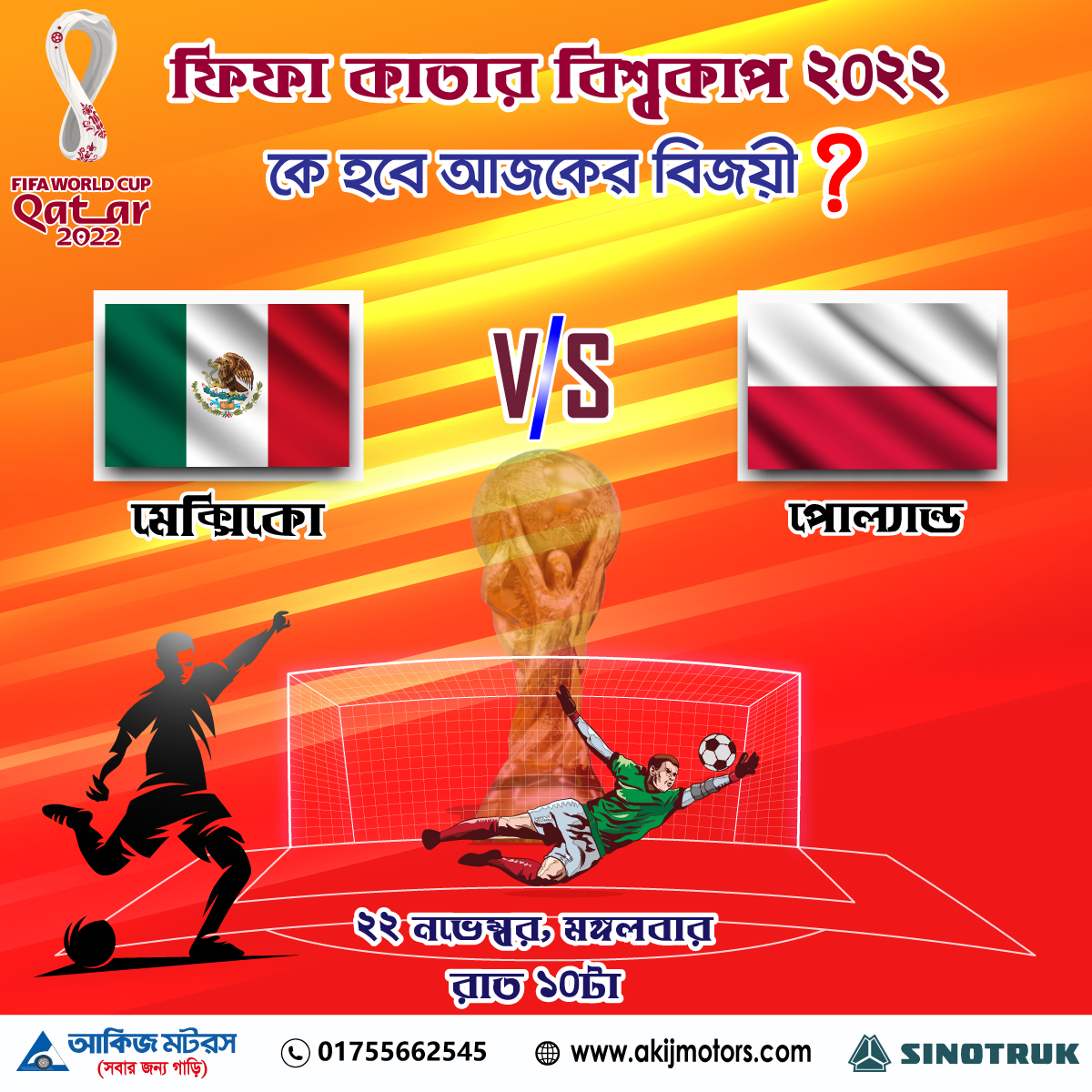 ফিফা কাতার বিশ্বকাপ ২০২২ এ মেক্সিকো এবং পোল্যান্ড এর খেলা