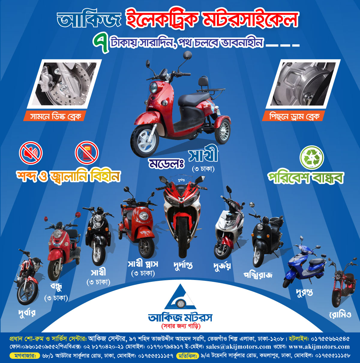 আকিজ ইলেকট্রিক মটরসাইকেল সাথী